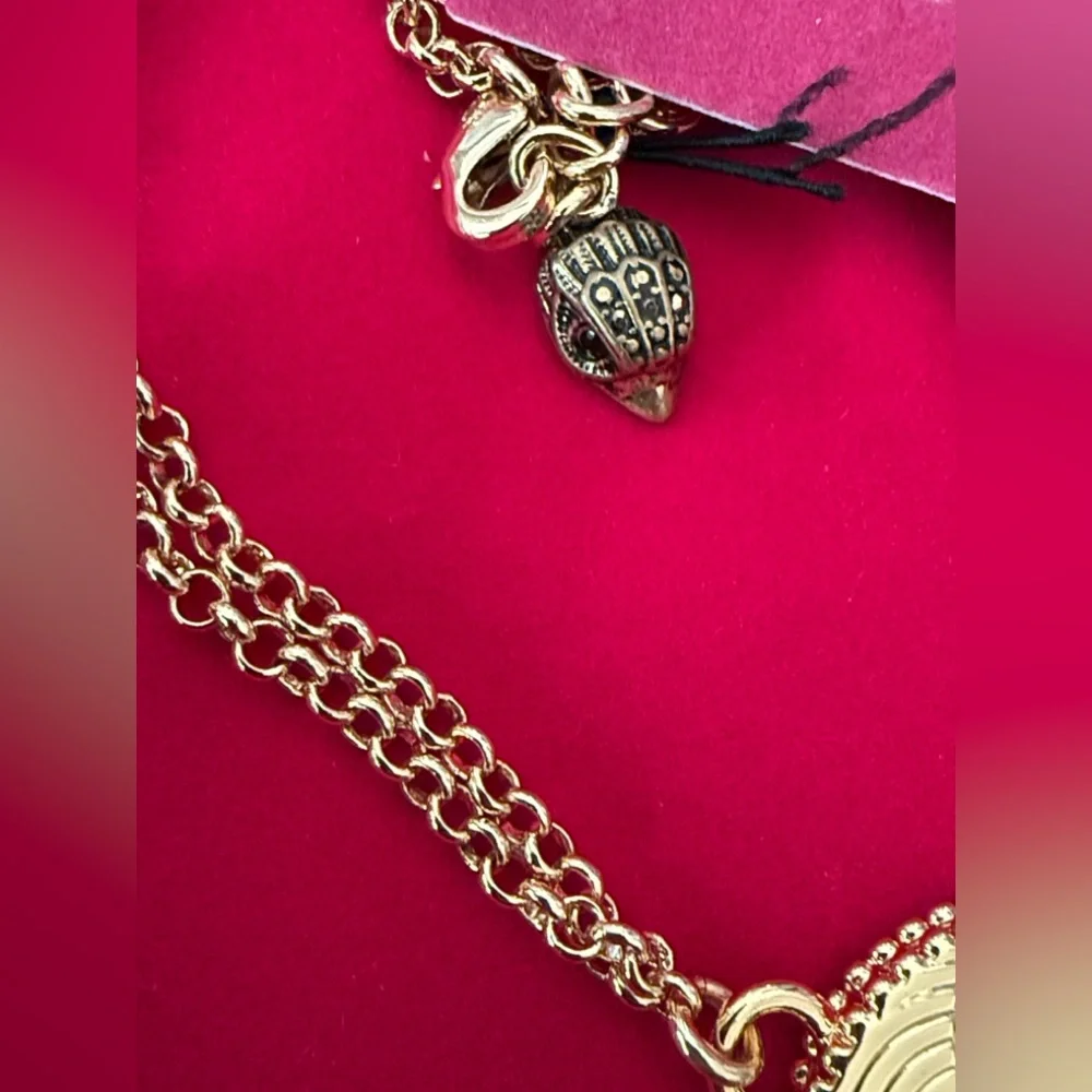 Kurt Geiger London Gold Sandstone Rainbow Crystals Pendant Necklace - Picture 2 of 8